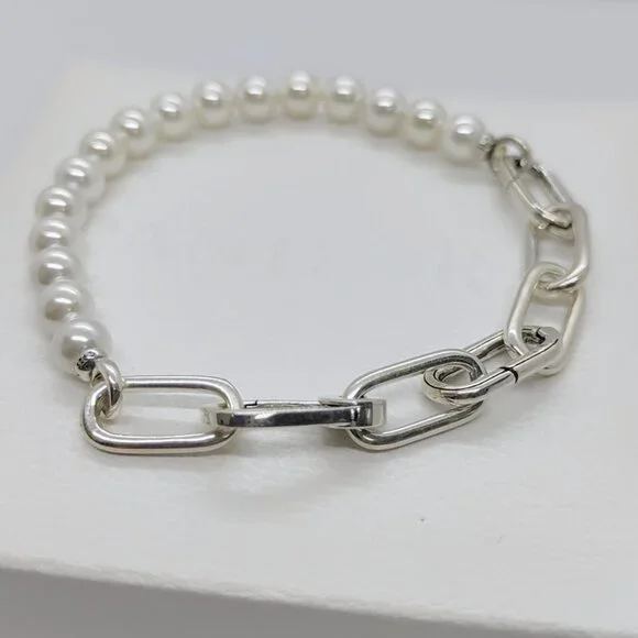 Pandora ME Treated Freshwater Cultured Pearl Bracelet S925 Sterling Silver - Picture 3 of 7